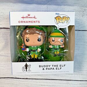 Funko Pop Buddy the Elf & Papa Elf Hallmark Ornaments 2025 Christmas NIB